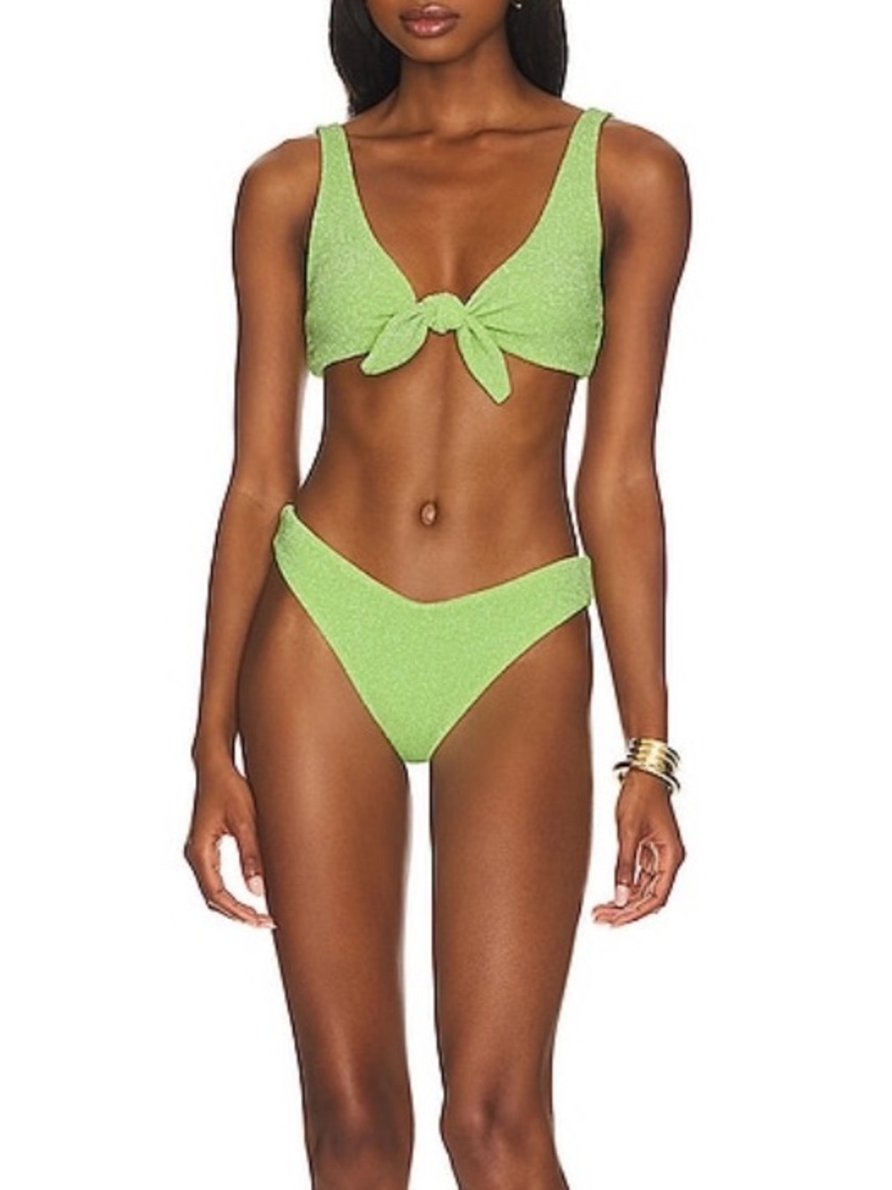 New Beach Riot x Revolve Vanessa Bikini Set Lemonade Shine Green Women's XS